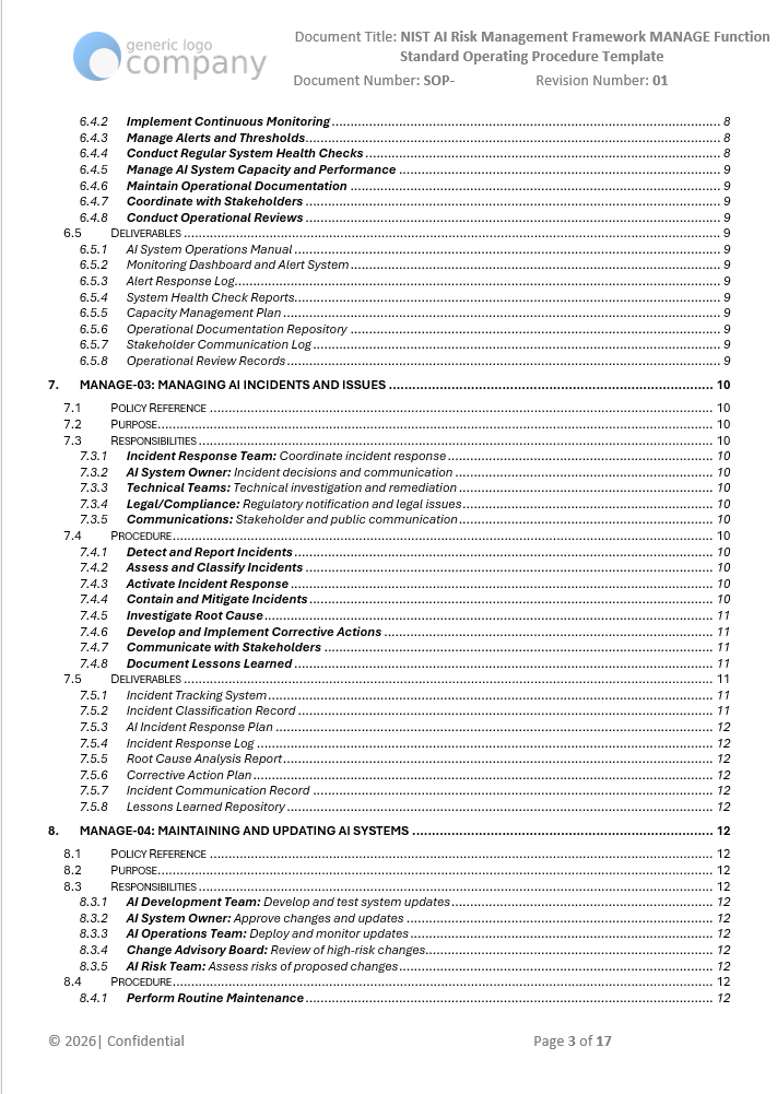 NIST MANAGE Function SOP pg.3