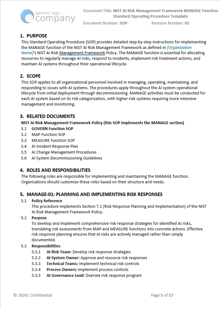 NIST MANAGE Function SOP pg.5