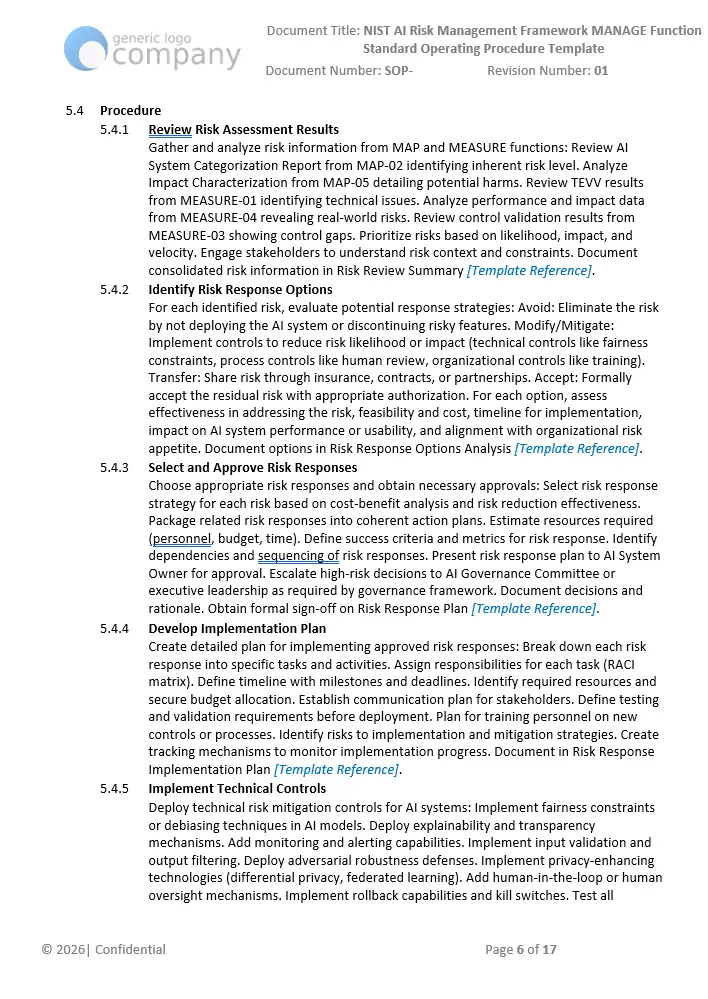 NIST MANAGE Function SOP pg.6