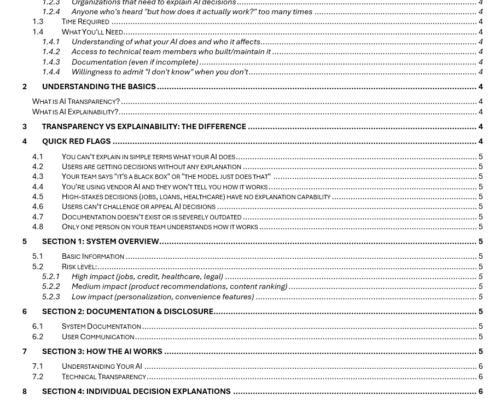 AI Transparency and Explainability Guide