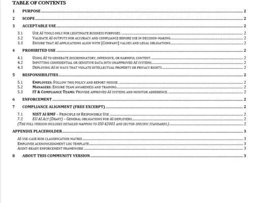 AI Acceptable Use Policy