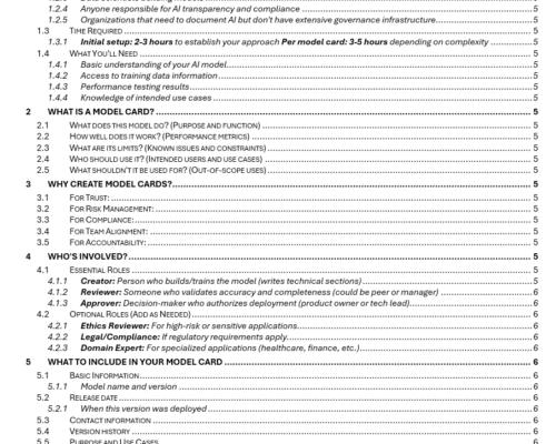 AI Model Card Documentation